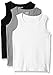 Pink House Girls' 3 Piece Rib Seamless Tank, White/Black/Grey, 7-16