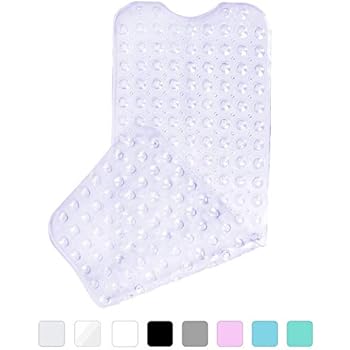 Yimobra Original Bath Tub Shower Mat Extra Long 16 x 40 Inches, Non-Slip with Drain Holes, Suction Cups, Machine Washable, Phthalate Free, Latex Free, BPA Free, Bathroom Mats, Clear