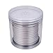 BoRuo Micro-Fiber Flat Leather Lace Beading Thread Faux Suede Cord String Velet 50 Yard Roll Spool 5mm Grey Color with Acrylic Jar