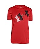 Under Armour Boys' Rising Pixelated Logo T-Shirt, Risk Red (600), Youth Medium