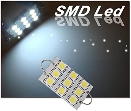 GP Xtreme 42mm 1.75" 211-2 221 561 578 9 SMD 5050 LED White Rigid Loop Festoon Bulbs Compatible For Maps Dome Interior Lights For Truck Jeep - Two Bulbs