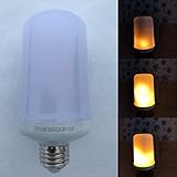 Led Flicker Flame Effect Light Bulb Best for Party, Halloween and Christmas. E26 Socket, 3 Modes, Decorative and Creates Nice Atmosphere. Makes a Great Gift