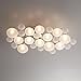 Modern Lilypad Ceiling Light Semi Flush Mount Fixture Chrome 30