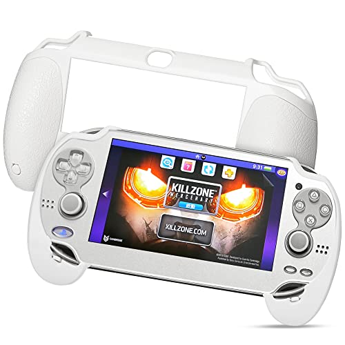 New Grips Hand Grip Compatible Durable Joypad Plastic Flexible Hand Grip Compatible with for PS Vita PSVita Playstation Vita 1000 (PCH-1000) White