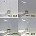 HandAcc Clip Desk Lamp Dimmable LED USB Reading Light with Sturdy Gooseneck for Desk, Bed Headboard and Computers(White)