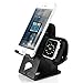 Holder-Mate Heavy Aluminum 3 in 1 Apple Watch Charger Stand Charging Station Dock for Airpods/Apple Watch Charger Series 4/3/ 2/1/ 44mm-38mm Support iPhone Xs Max/XS/XR/X/8/8 Plus/7 Phone Stand Dock