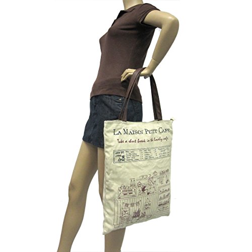 Bakery Café Scene Canvas Tote Bag