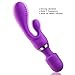GSPY Three-in-one Vibrating Rabbit Vibrator, Wand Massager- Rechargeable G Spot Clitoris Vagina Stimulation-Adult Sex Toys for Women, Couples