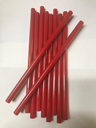 Rhino PDR SUMMER RED GLUE 10" long 7/16" Diameter HOT GLUE STICKS