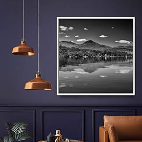Canvas Wall Art for Living Room, Bedroom Monochrome Building Framed Canvas Prints for Home Decoration Ready to Hang - 16x16 inches
