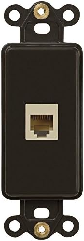 Eight24hours Switch Plate Outlet Cover Rocker Toggle Light Wall Plate - Oil Rubbed Bronze - Telephone Jack - Single