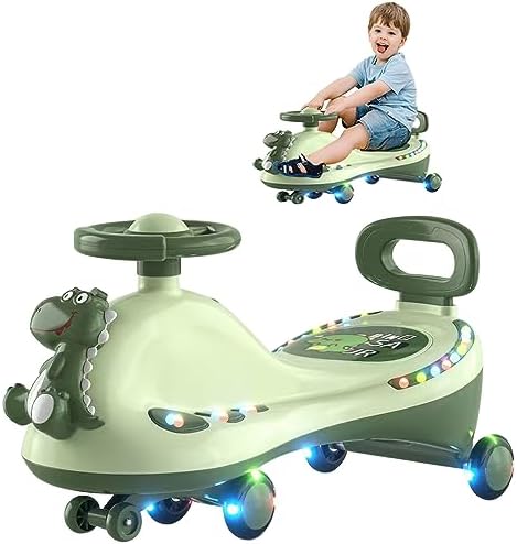 Ride Car for Kids, DMG Magic Swing Cars,Wiggle Car with PU LED