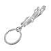Olivery Keychain, Jaguar Leaper Chrome Color, 3D Metal Stainless Steel Key Chain Fob for Men and Women