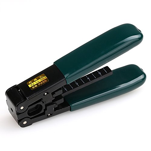 FTTH Fiber Optic Tool Kit 18 in 1 with Fiber Optical Power Meter and 1mW Visual Fault Locator and Cable Cutter Stripper Tool SKL-6C Fiber Cleave Multi-function Equipment Tool
