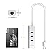 LENTION 3-Port USB 3.0 Hub with Ethernet Network LAN Adapter Compatible MacBook Air/Pro (Previous Generation), iMac, Surface, Chromebook and Other Devices with USB Type A Port (Silver)