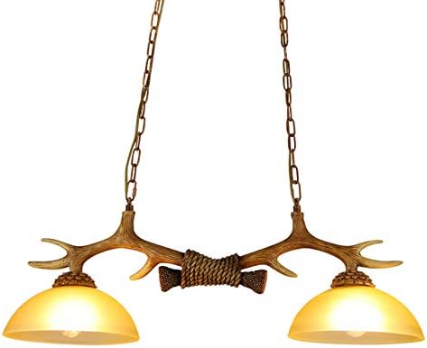 ペンダントライト シンプルなダブル頭のシャンデリアクリエイティブ人格カフェバーレストランアールデコ調の照明ランプ ホーム