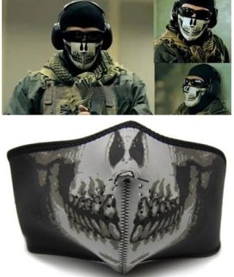 Skull Skeleton Face Mask Seal Flexible Cloth for Bike Cosplay Motorcycle Wargame