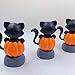 Amosfun Halloween Solar Dancing Toys Pumpkin and Cat Solar Powered Car Ornament Halloween Party Decor