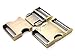 CRAFTMEmore 1 pc 1-1/2 inch Metal Curved Side Release Buckle Webbing Bag Clip Lock Belt Strap Backpacks Collar - Premium Quality (Brush Gold)