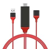 Lightning to HDMI Adapter Cable, Foseal MHL to HDMI Plug and Play Digital Audio 1080P HDTV Adapter for iPhone 6 7 plus, iPad, iPod to Mirror on TV Projector