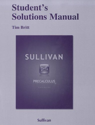 Student Solutions Manual for Precalculus