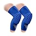Bucwild Sports Knee Pads/Padded Compression Pro Knee Sleeves (1 Pair) Youth & Adult Sizes - Basketball Wrestling Volleyball Black White Red Blue