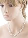 ACCESSORIESFOREVER Bridal Wedding Jewelry Set Crystal Rhinestone Pearl White