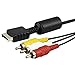StyleZ 6ft Audio Video AV/TV Cable Cord to RCA for Sony PlayStation PS2/PS3 System New