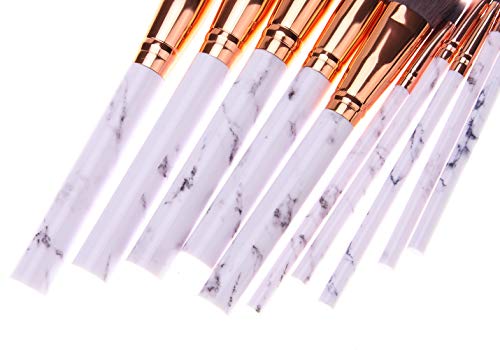 image for Genetic Los Angeles Makeup Brush Set, 5pcs Small Marble Texture Makeup