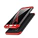 Ai-case SWEET-57 3-in-1 Ultra Thin and Slim Hard PC Case Anti-Scratches Premium Slim 360 Degree Full Body Protective Cover for Samsung Galaxy S8 Case (2017) - Red Plus Black