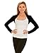 Red Hanger Womens Bolero Shrug - Long Sleeves Open Front Cropped Cardigan Blazer, Black-XL