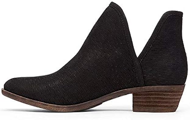 bashina nubuck leather block heel booties