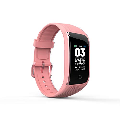 Fitness Tracker,Smart Wrist Band Sleep Sports Fitness Heart Rate Tracker Pedometer(Pink)