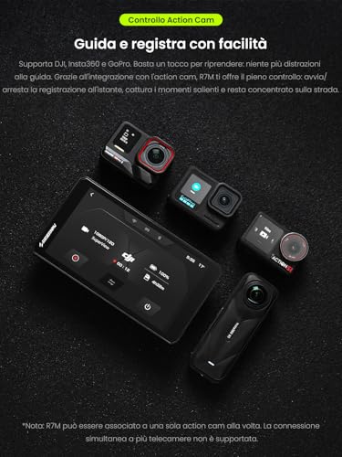 RiderNav R7M 7" Wireless CarPlay and Android Car for BMW Motorcycles - Native Control Wonder Wheel Action Camera | Real-Time Data Reading (TPMS/RPM) | OTA Upgrades | IP69K GPS | Nav Prep
