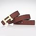 Fengwen Men Genuine Leather Belt Copper Buckle 1.5