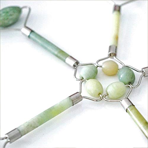 Jade Roller Massage Tool for Youth and Beauty - Lymphatic Drainage Tool for Face, Neck, Body - Anti Aging Treatment - Reduces Wrinkles and Fine Lines - Original Jade Stone - Thumbnail 5