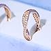 Presentski Rose Gold Hoop Earrings 925 Sterling Silver Cubic Zircoia Twisted Cuff Earrings for Women
