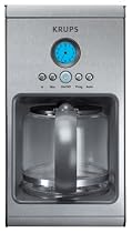 KRUPS KM1000 Prelude Coffee Maker with LCD Analog-Style Clock, Silver, 10-Cup