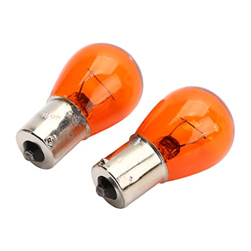 CICMOD 4 Pieces Motorcycle Turn Signal Light Amber Bulbs Smoke Lens Covers for Harley Sportster 883 1200 XL XR 2002 Up - Thumbnail 7