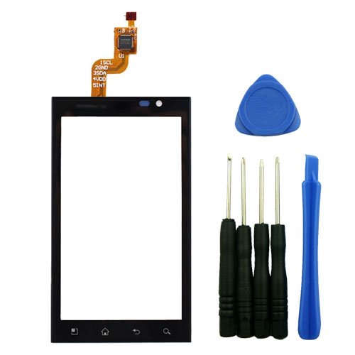 PhonePlusÂ® Black Outer Front Touch Screen Digitizer Glass Panel Replacement for LG Thrill 4G P925 Optimus 3D P920 with Tools