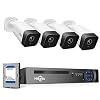 [2-Way Audio 8CH Expandable] Hiseeu 4K PoE Security Camera System,8CH 8MP NVR with 4Pcs 5MP IP Security Camera for…
