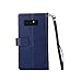 SUPZY Galaxy Note 8 Case, Leather [9 Card Slots] [Photo & Wallet Pocket] Multi-Function Premium PU Leather Magnetic Flip Shockproof Zipper Wallet Case Cover for Samsung Galaxy Note 8 (Navy Blue)