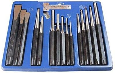 US PRO 16 Pc Punch and Chisel Set with Tray B2071