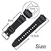 OliBoPo Waterproof Natural Resin Replacement Watch Band for Casio AQ- S800W SGW-300H MRW-200H AE-1200 W-800H W-735H (Black)
