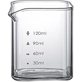 Espresso cup, coffee milk cup, espresso glass coffee measuring cup (120ML)