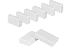 HoHaing Project Box 8 Pieces Electrical Box Small Junction Box ABS Plastic Enclosure Power Electronic Case White 2.76" x 1.65
