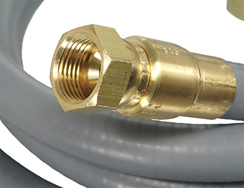 1/2" ID Gas Grill Quick Disconnect Gas Connector Kit (10 Feet)
