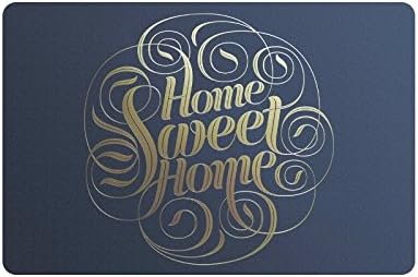 Kitchor Funny Custom Gold Home Sweet Home Mat Doormat Indoor & Outdoor (23.6 X 15.7 Inch)