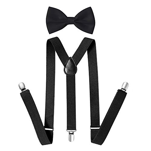 1920s Men Accessories Gatsby Gangster Costume Accessories Set Newsboy Flat Hat Y-Back SuspendersTied Bow Cigar Mustache Vintage Pocket Watch Grey