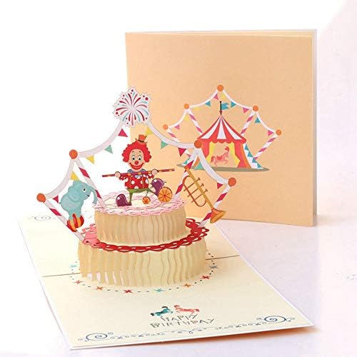 スポンサー Eveピエロバースデーケーキ3dポップアップグリーティングカードハッピーバースデー3dグリーティングカードかわいいバースデー グリーティングカード三次元の紙の彫刻はがき B07yvbzjzw 595円